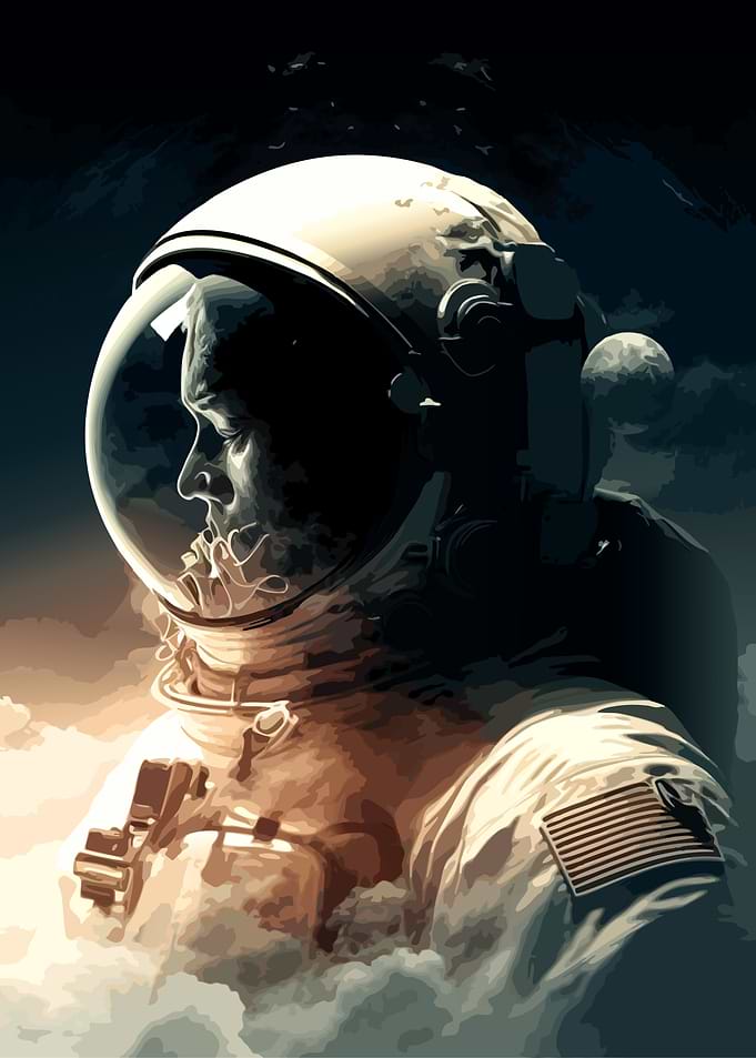 Astronaut in Space Suit Portrait