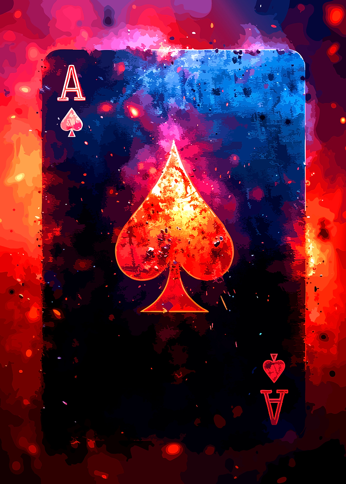 Ace of Spades - Fiery Card