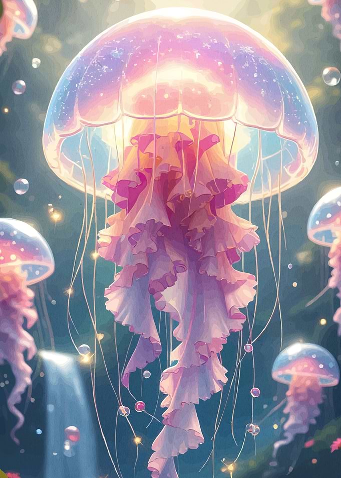 Jellyfish Underwater Scene
