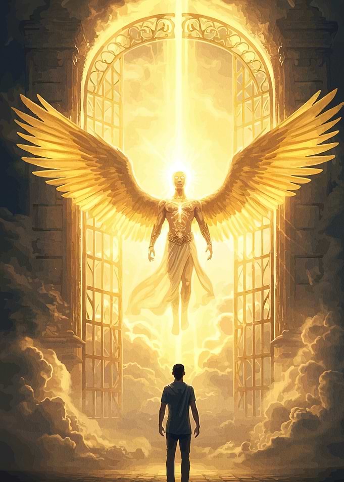 Angel and Man Golden Gate