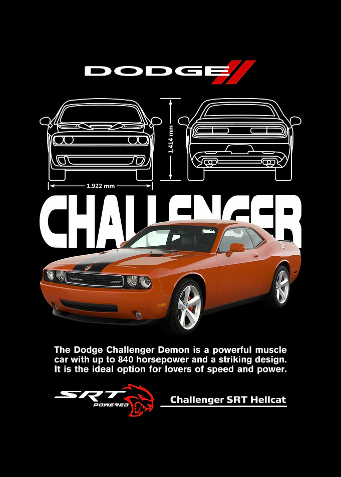 Dodge Challenger Demon Blueprint