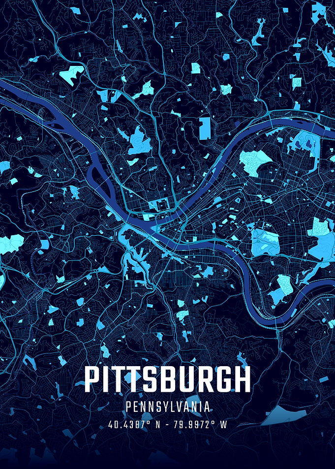 Pittsburgh Midnight City Map