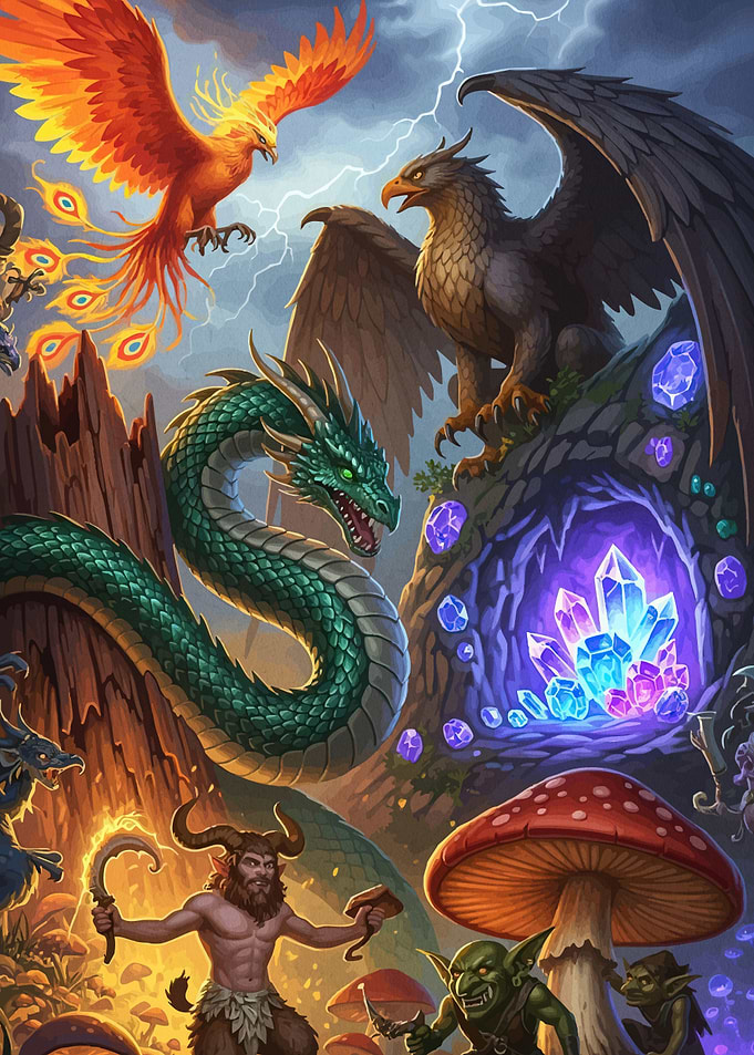 Fantasy Creatures Magical Landscape