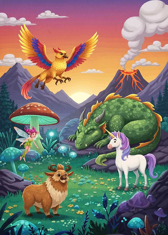 Fantasy Creatures Magical Landscape