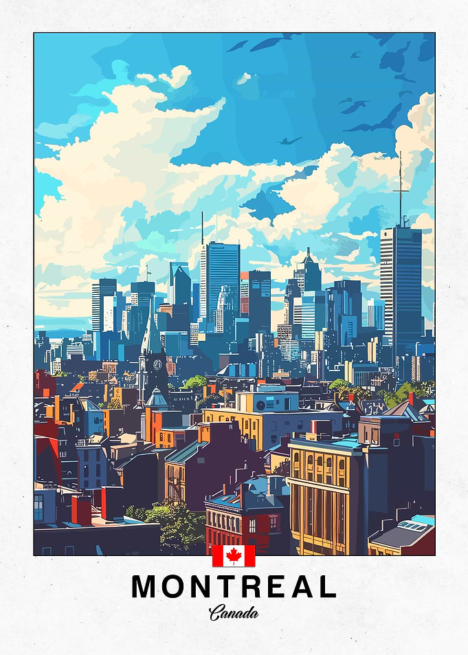 Montreal Canada Cityscape Art