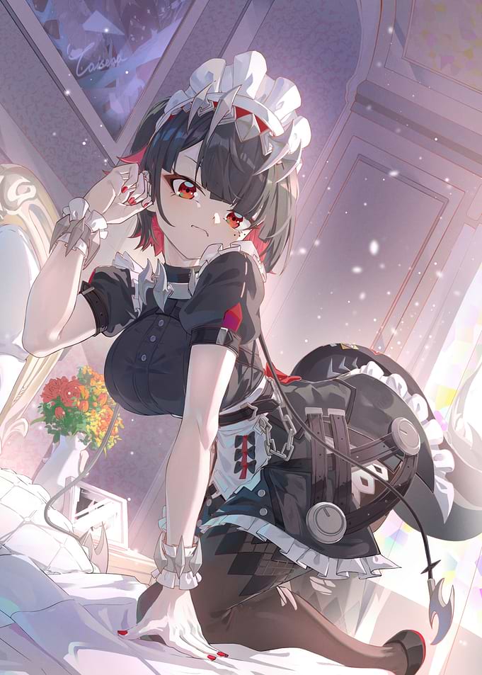 Anime Girl in Maid Outfit