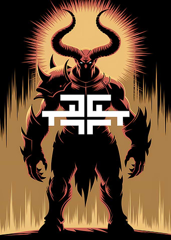 Horned Demon Warrior Illustration