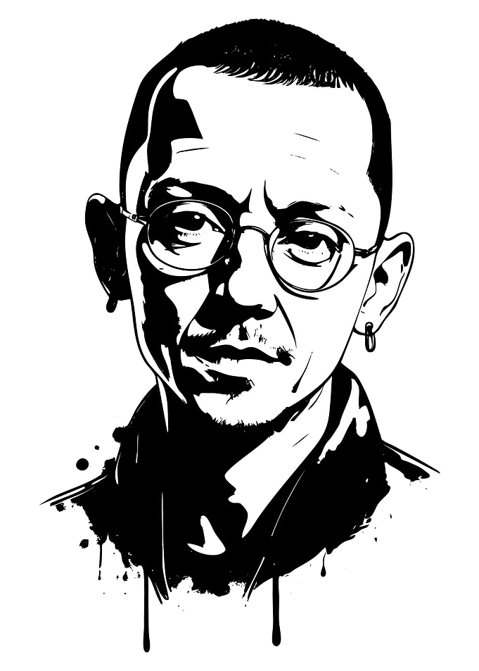 Black and White Portrait Illustration