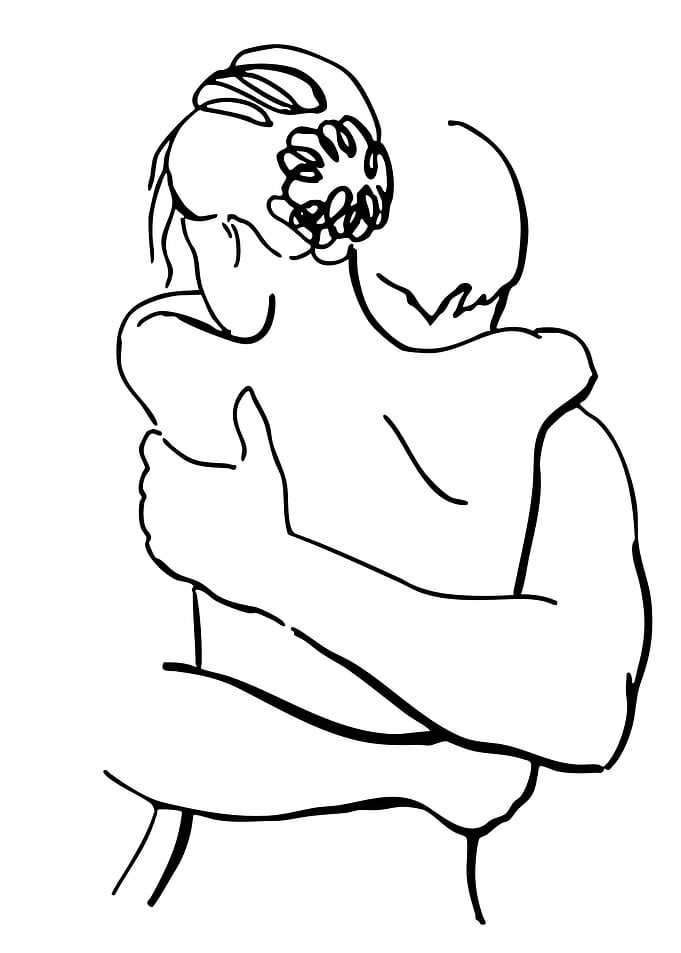 Embrace Line Art