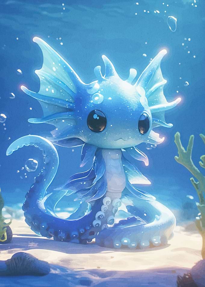 Cute Blue Sea Creature