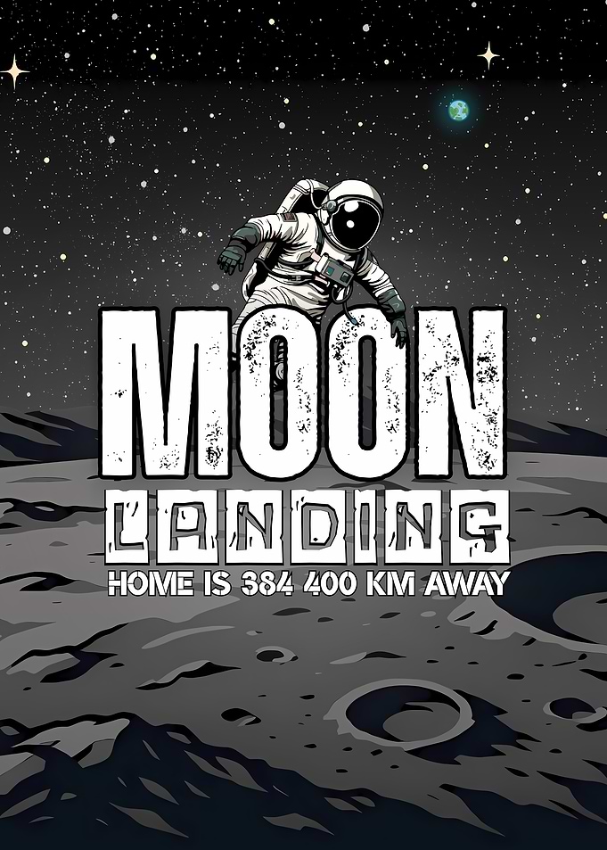 Moon Landing Astronaut in Space