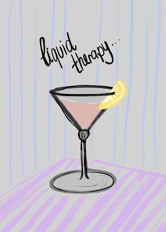 Liquid Therapy Cocktail Illustration