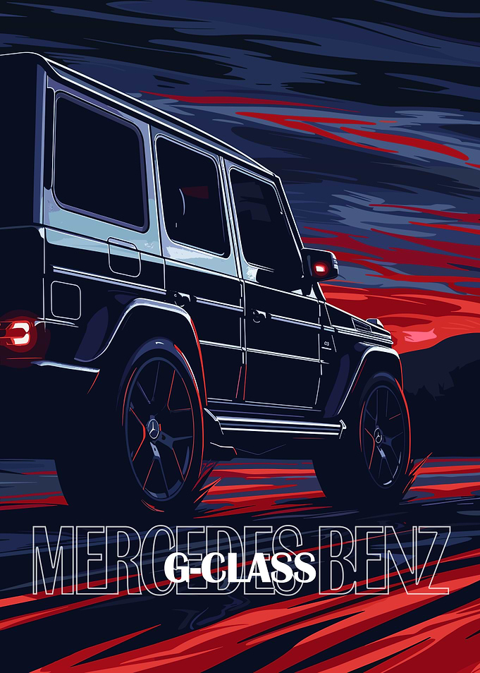 Mercedes-Benz G-Class Car Illustration