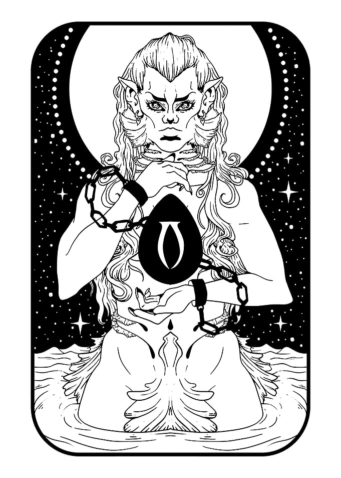 Chained Creature in Water