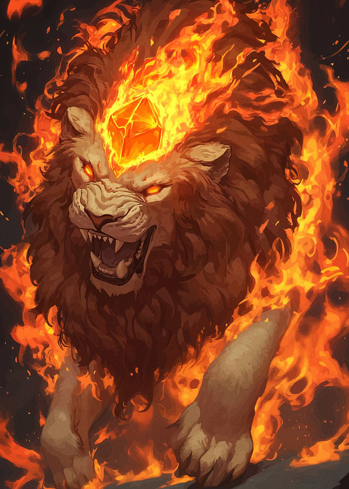 Fiery Lion Gemstone