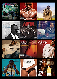 Akon Album Covers Collage