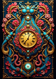 Ornate Floral Clock