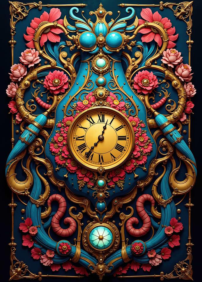 Ornate Floral Clock