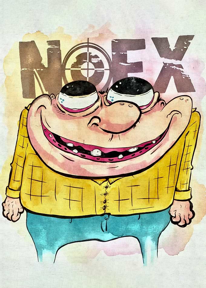 Cartoon Character with NOFX Text