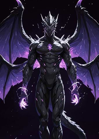 Dark Dragon Warrior Purple Energy