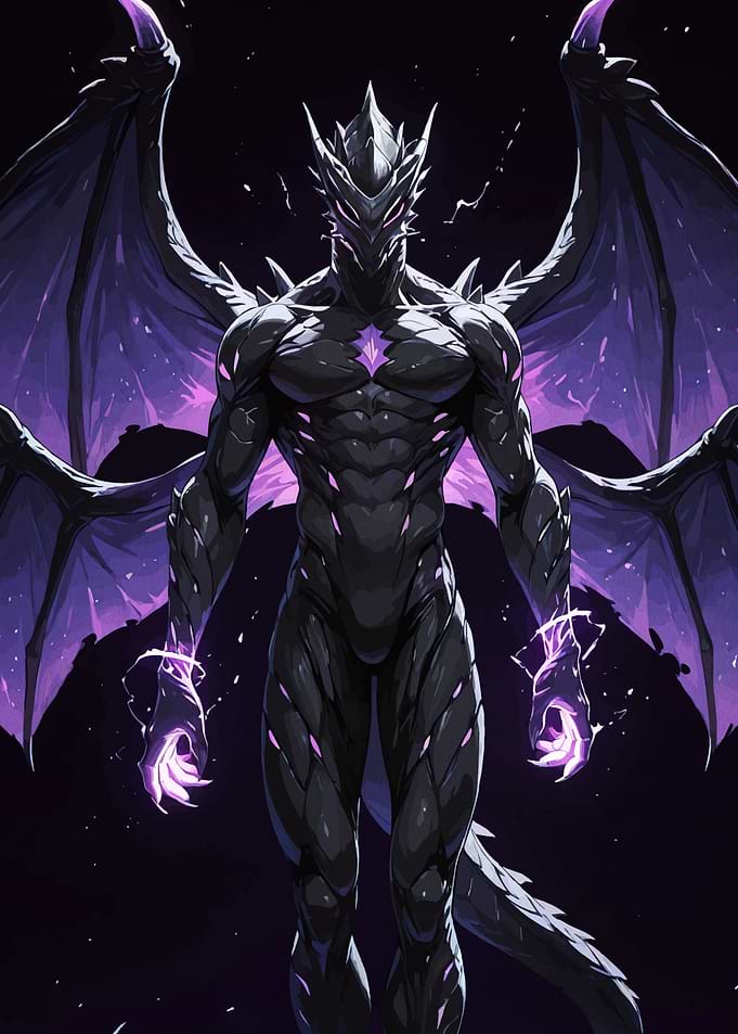 Dark Dragon Warrior Purple Energy