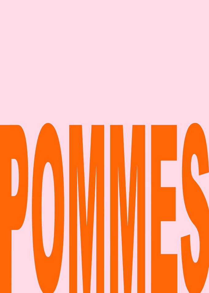 Pommes Text Art