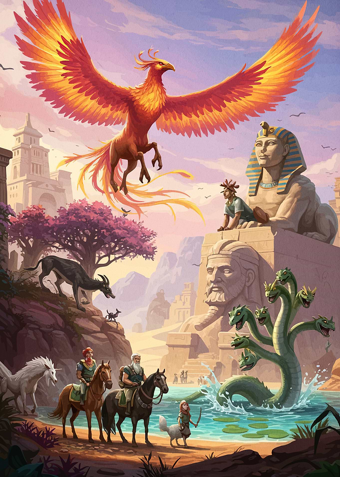 Fantasy Landscape Mythical Creatures
