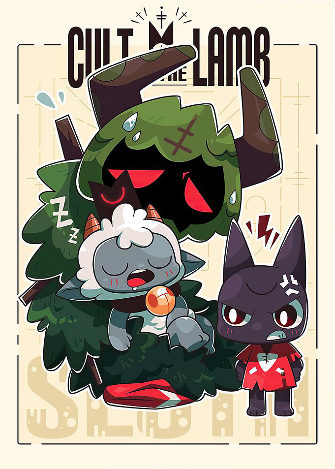 Cult of the Lamb characters illustration