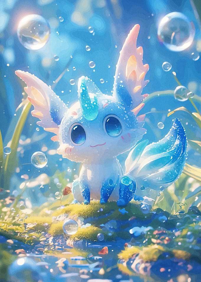 Blue Creature a Magical Forest