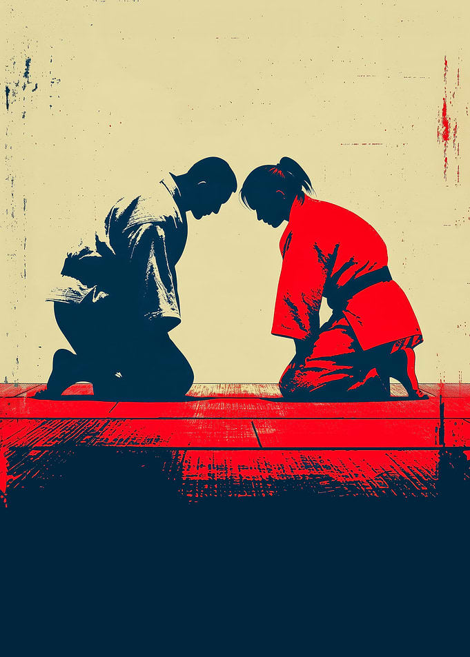 Balance of Respect — Retro Martial Arts Wall Art