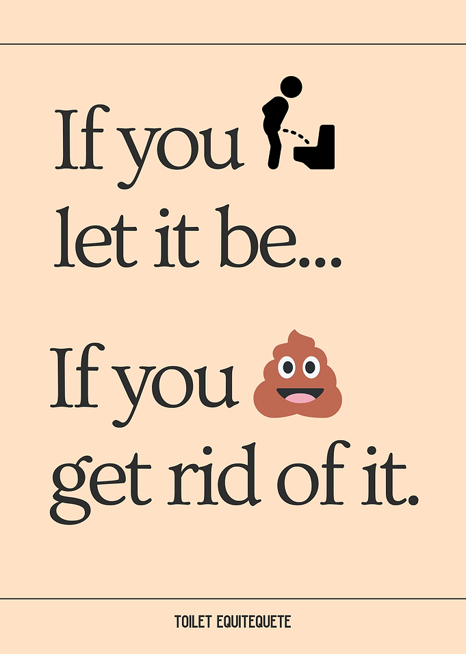 Toilet Etiquette – Funny Bathroom Quote Poster