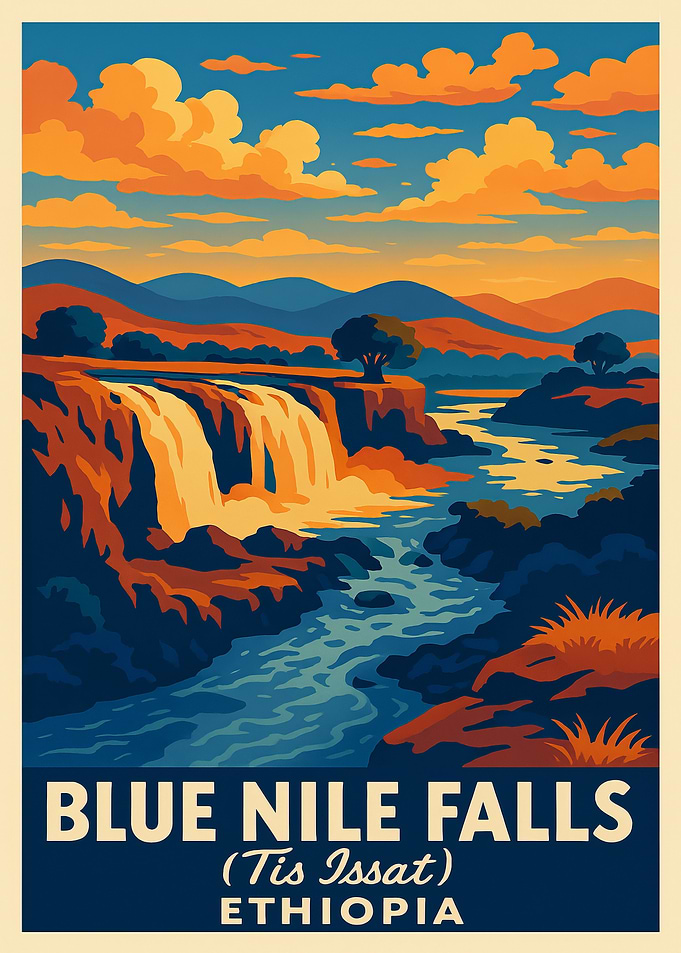 Blue Nile Falls, Ethiopia Travel Poster
