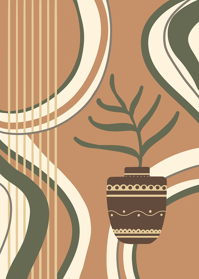 Boho Abstract Plant 3
