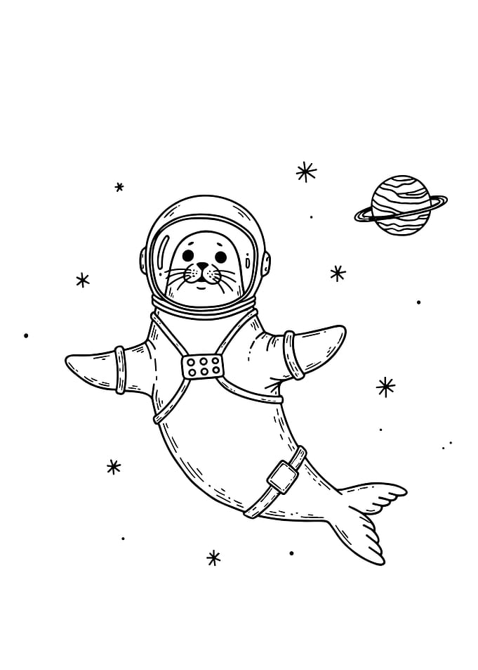 Astronaut Seal in Space