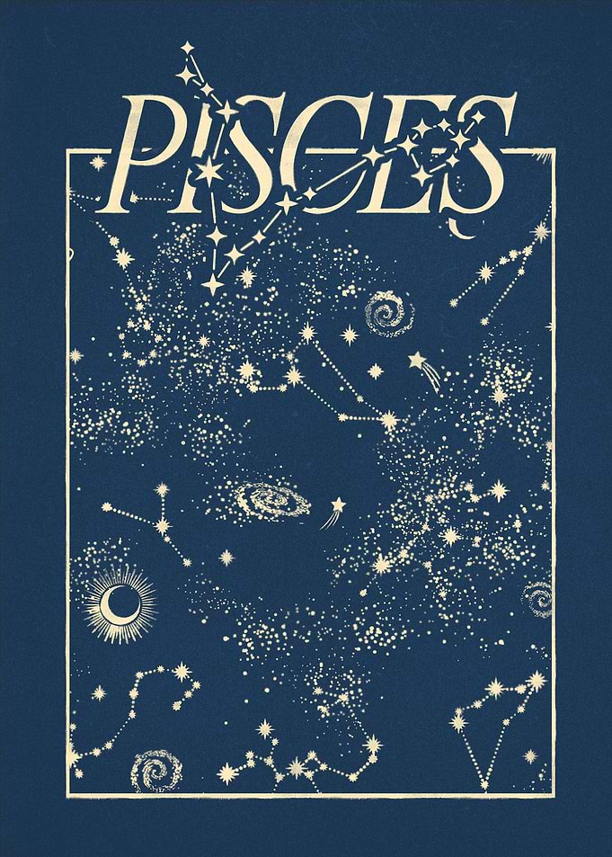 Pisces Zodiac Constellation Art Print