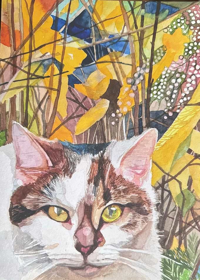Autumn Garden Cat