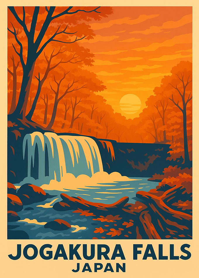Jogakura Falls Japan Landscape Poster