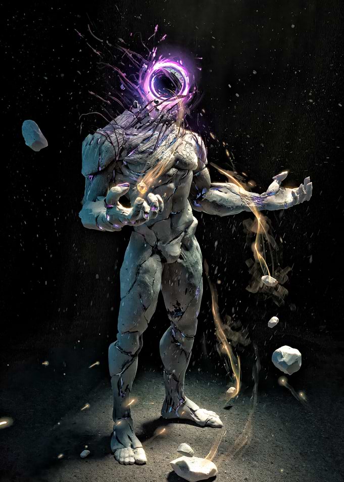 Stone Golem with Portal Head