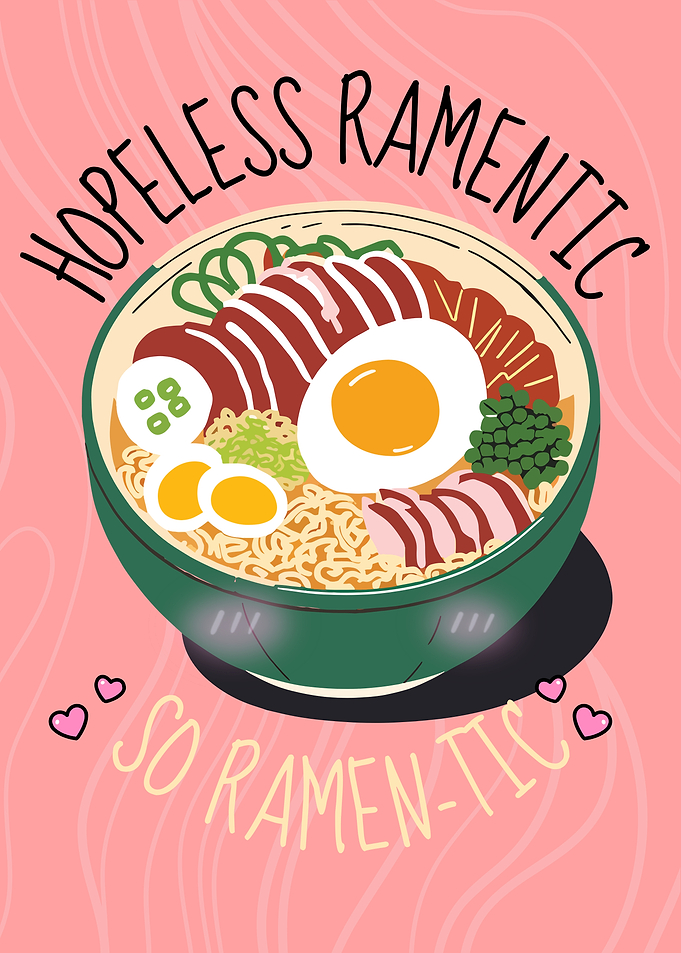 Hopeless Ramentic Ramen Bowl Illustration