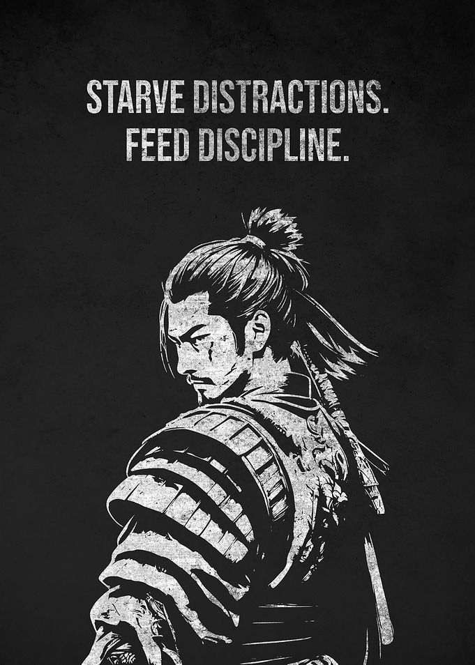 Starve Distractions, Feed Discipline Artwork