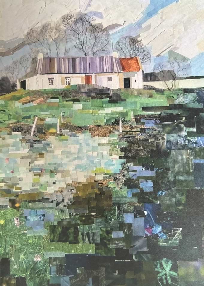Irish Cottage (Collage)