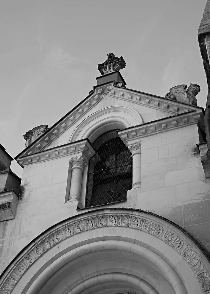 Architectural Detail of a Stone Building