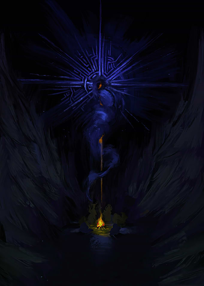 Mystical Ritual by Campfire