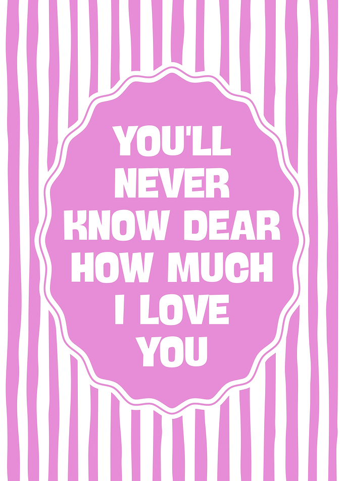 Pink Love Quote Art