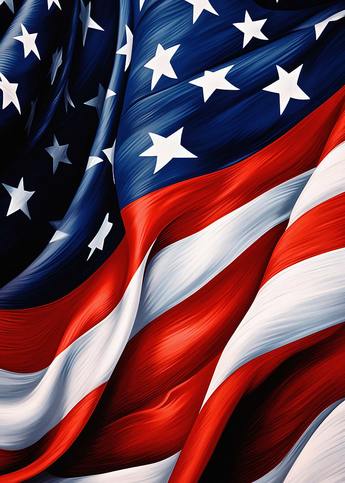 Waving American Flag