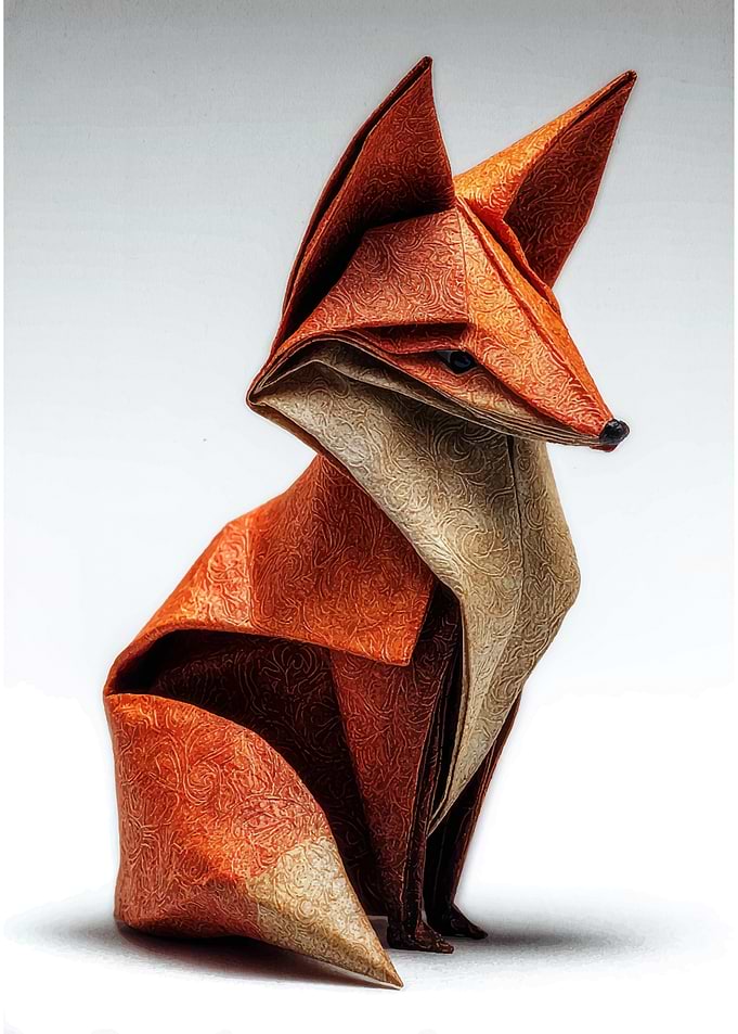 Origami Fox Portrait