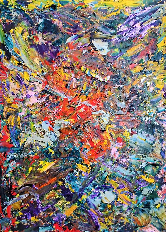 Colorful Abstract Oil Painting