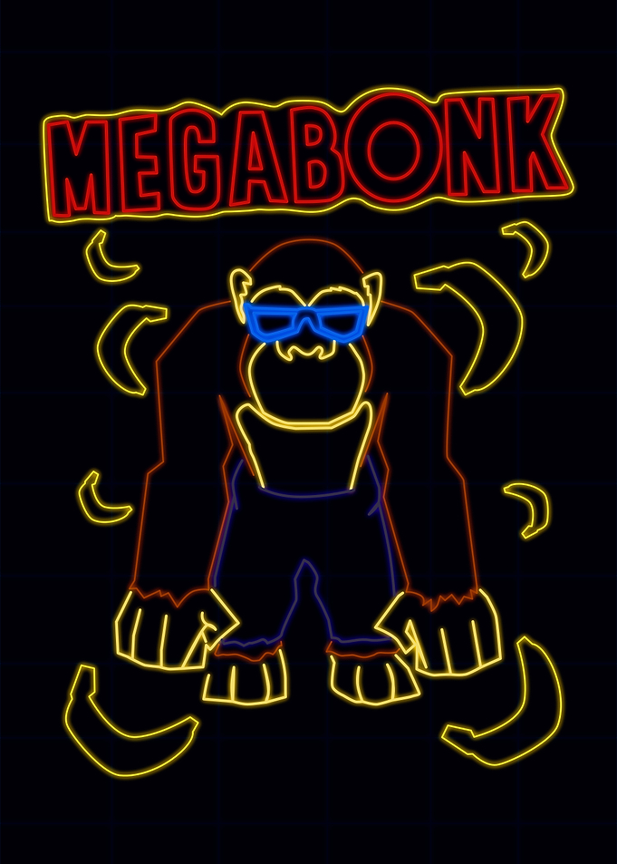 Megabonk Monke Neon Art