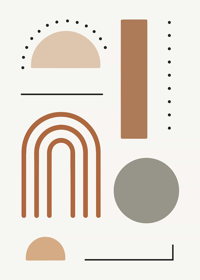Abstract Geometric Shapes Art Print