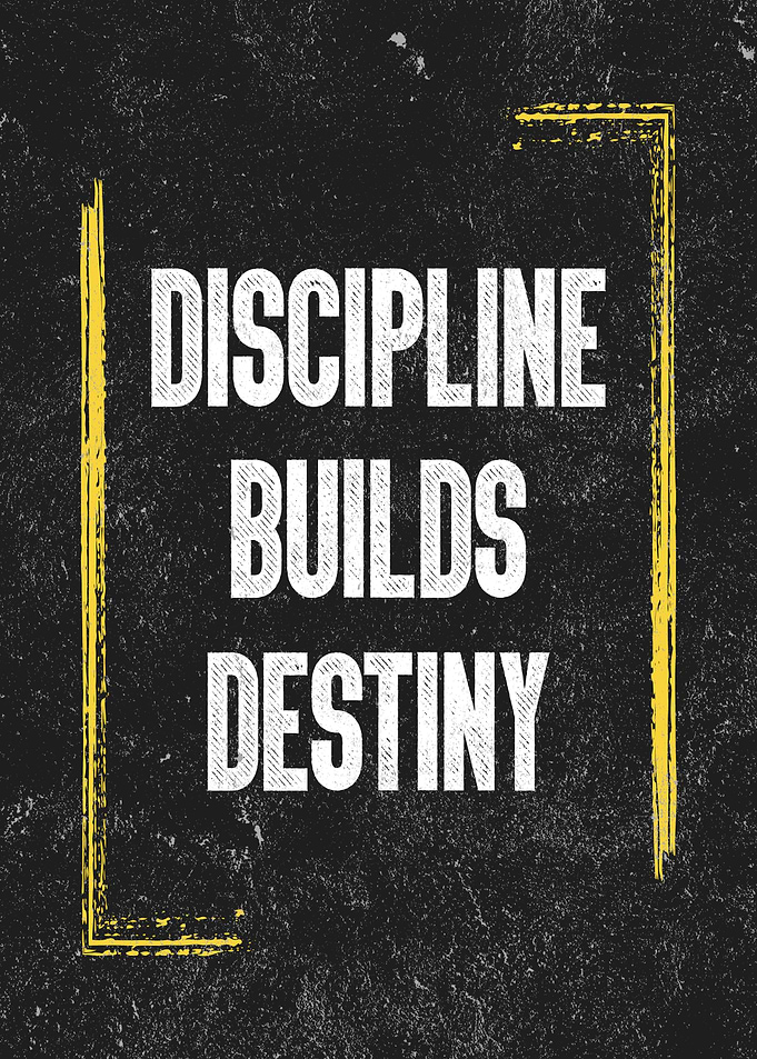 Discipline Builds Destiny Motivational Wall Art